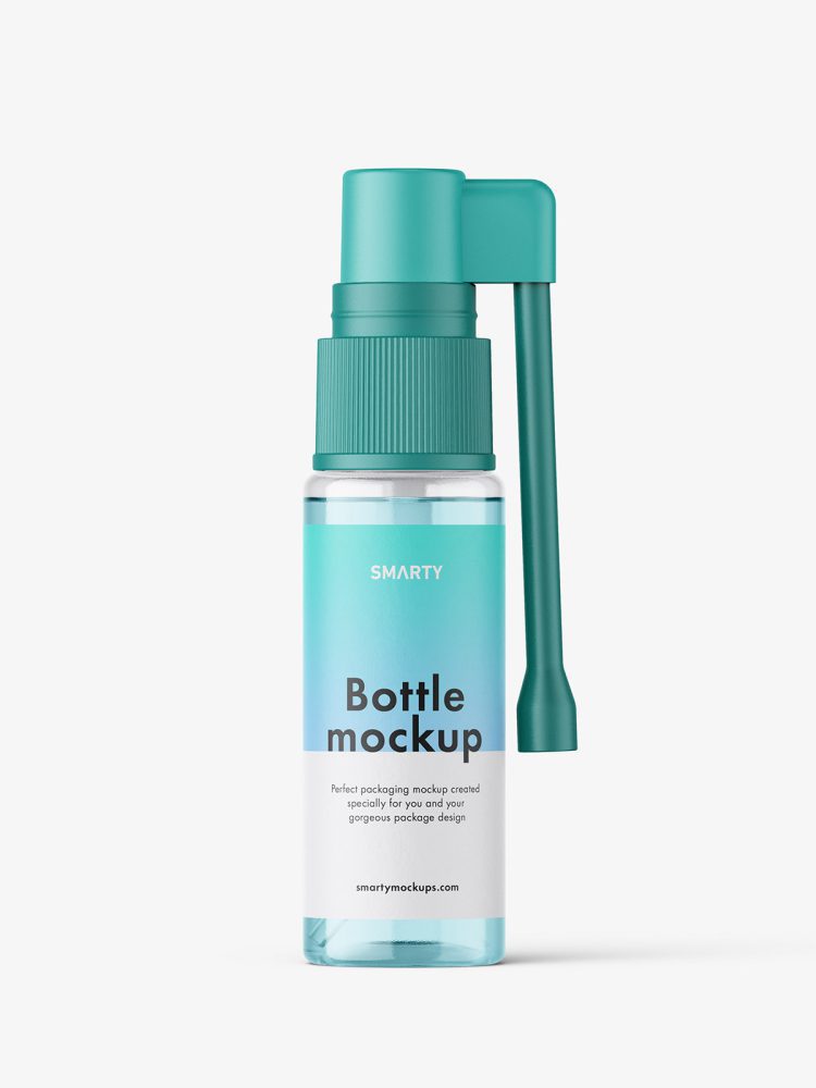 Clear throat bottle mockup