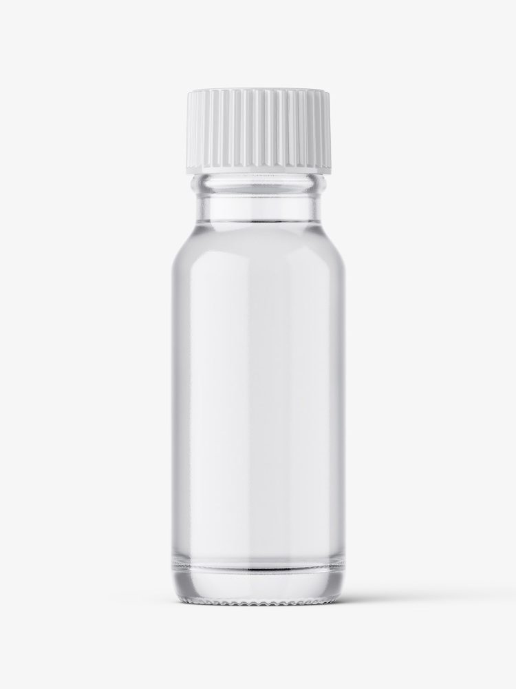 Clear vial bottle mockup