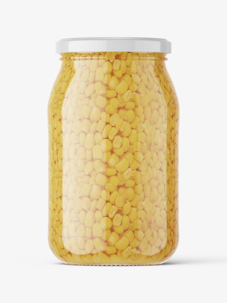Corn large jar mockup