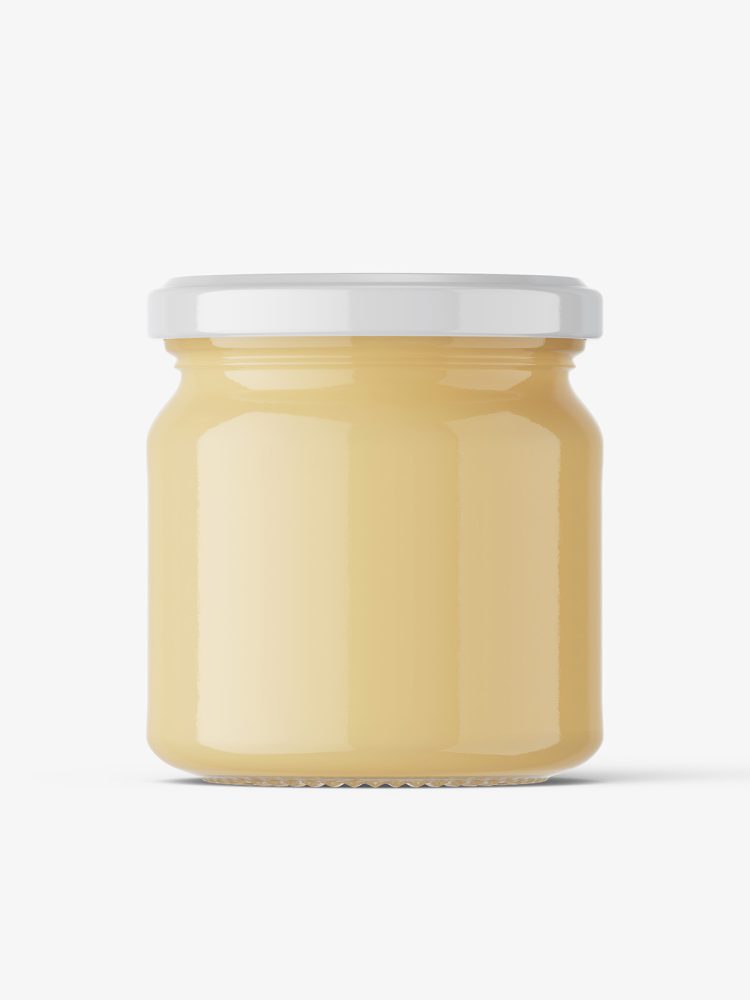 Creamed honey jar mockup