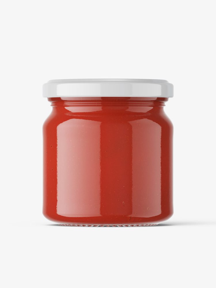 Ketchup jar mockup