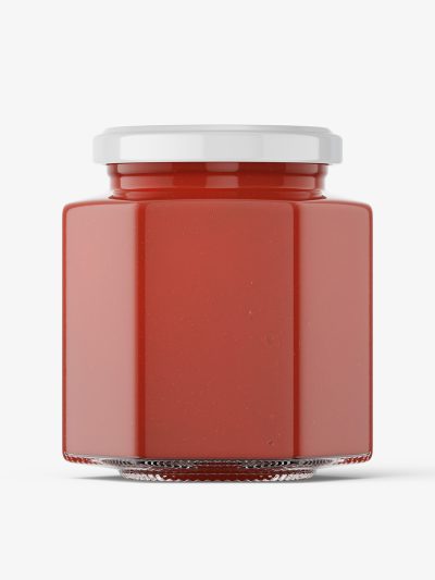 Ketchup jar mockup