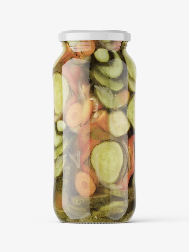 Pickle salad jar mockup