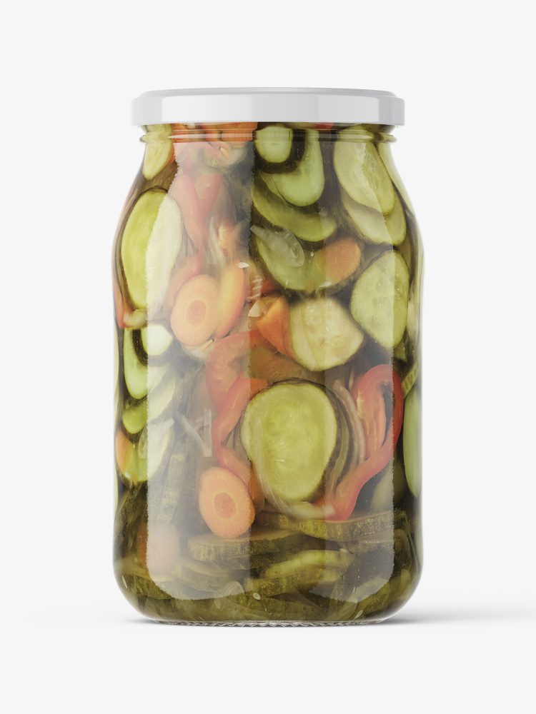 Pickle salad jar mockup