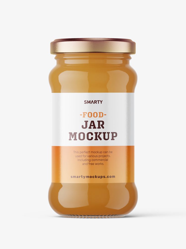Raw honey jar mockup