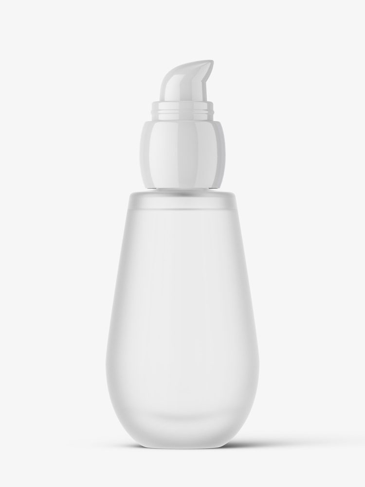 Frosted airless bottle mockup