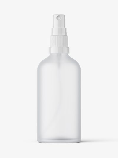 Mist spray bottle mockup / frosted