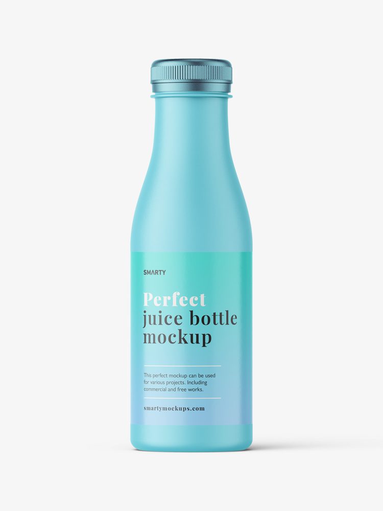 Matt juice bottle mockup