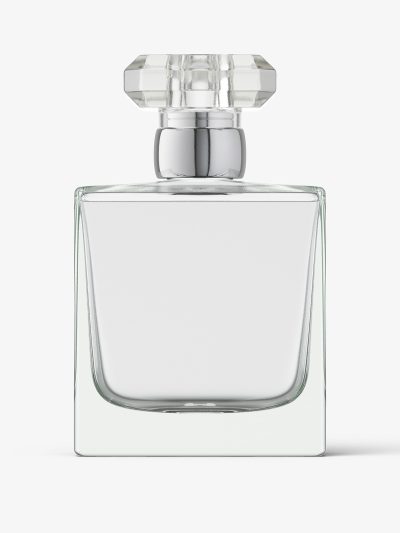 Clear perfume bottle mockup