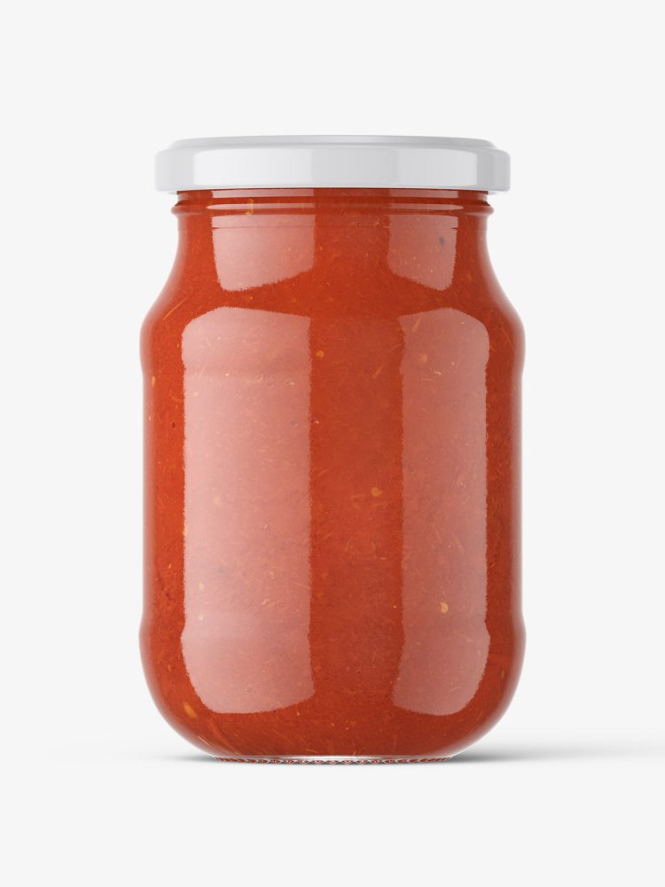 Tomato pasta jar mockup
