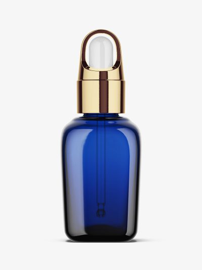 Elegant blue dropper bottle mockup