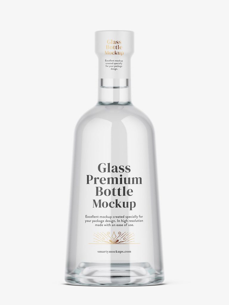 Clear gin bottle mockup - Smarty Mockups