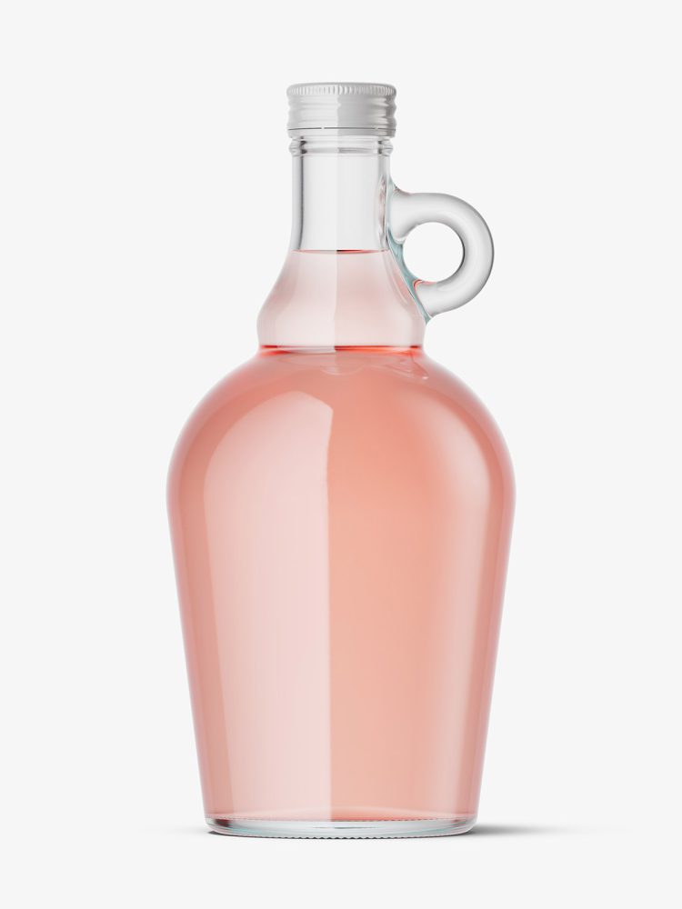 Pink wine jug mockup