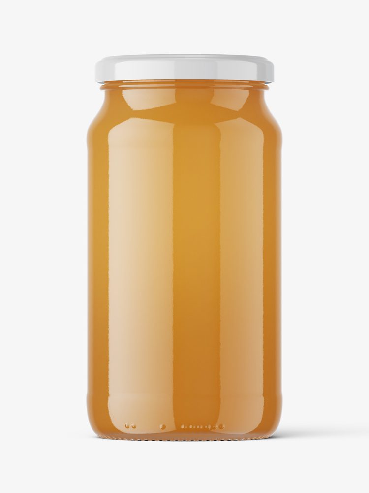 Raw honey jar mockup