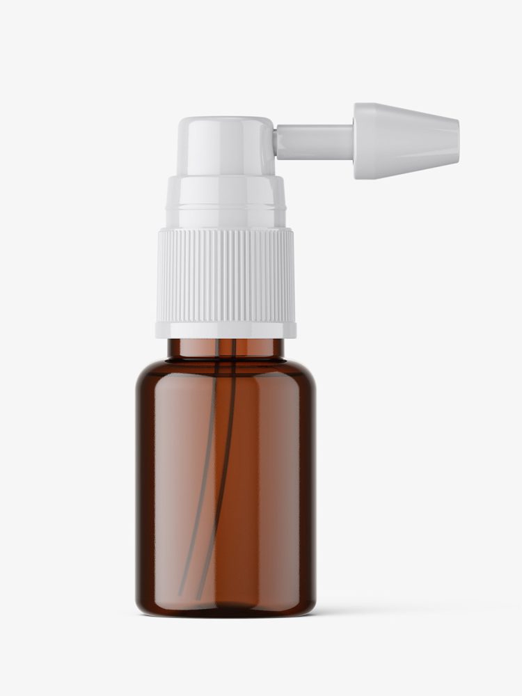 Amber ear spray bottle mockup