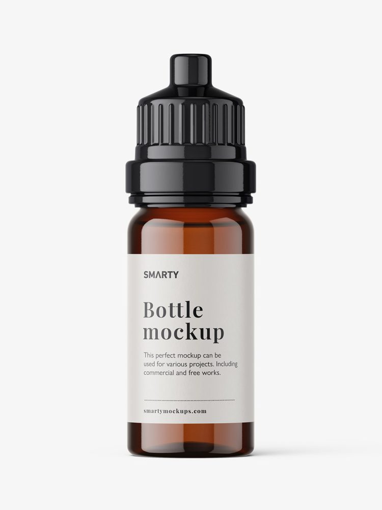 Amber essential bottle mockup