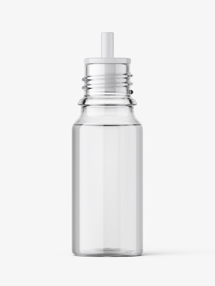 Clear essential bottle mockup