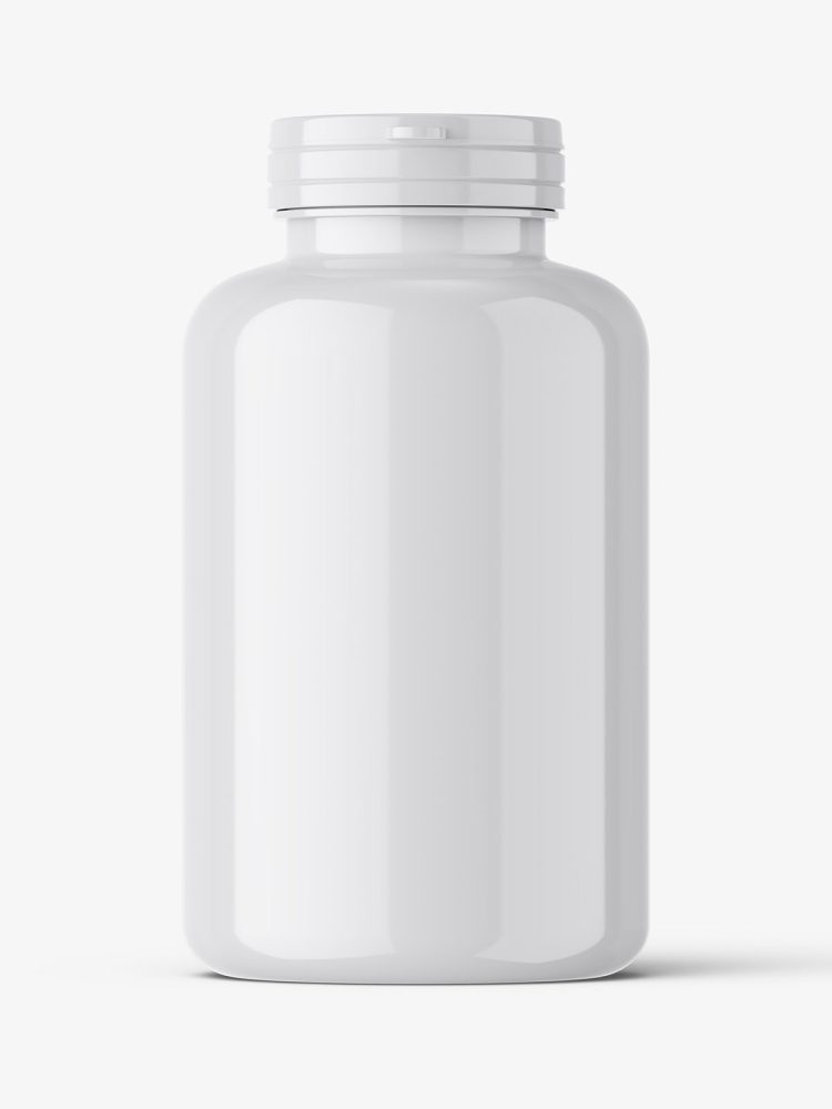 Pharmaceutical jar mockup / glossy