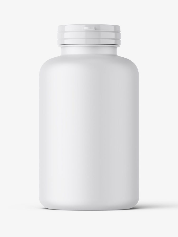 Pharmaceutical jar mockup / matt
