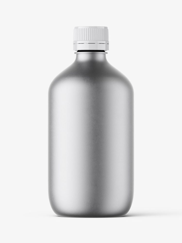 Metallic screwcap bottle mockup