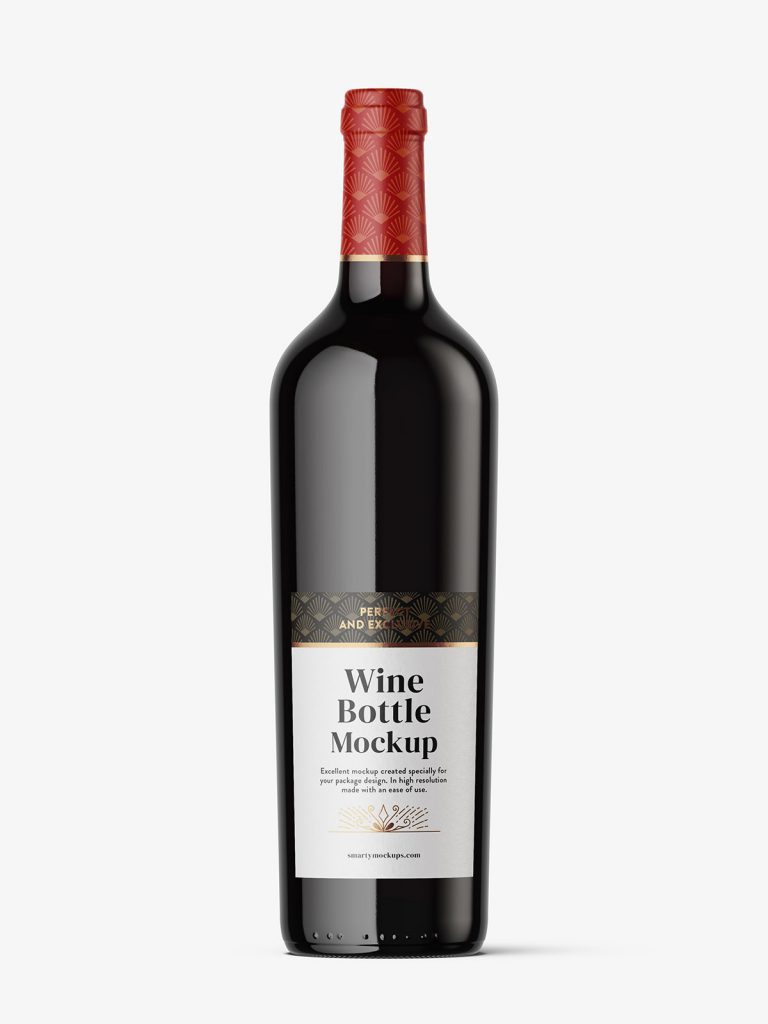 Wine bottle mockup - Smarty Mockups