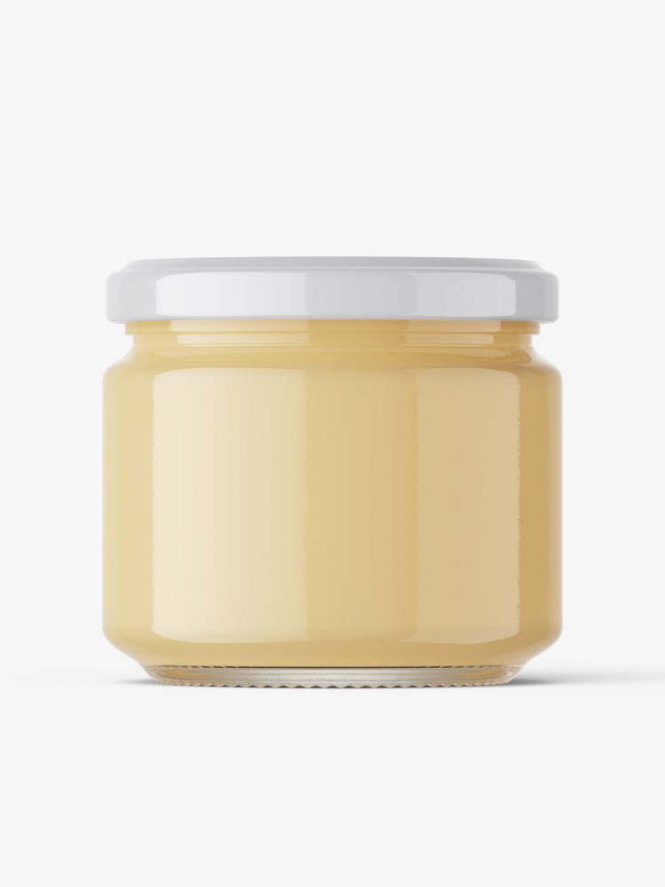 Creamed honey jar mockup