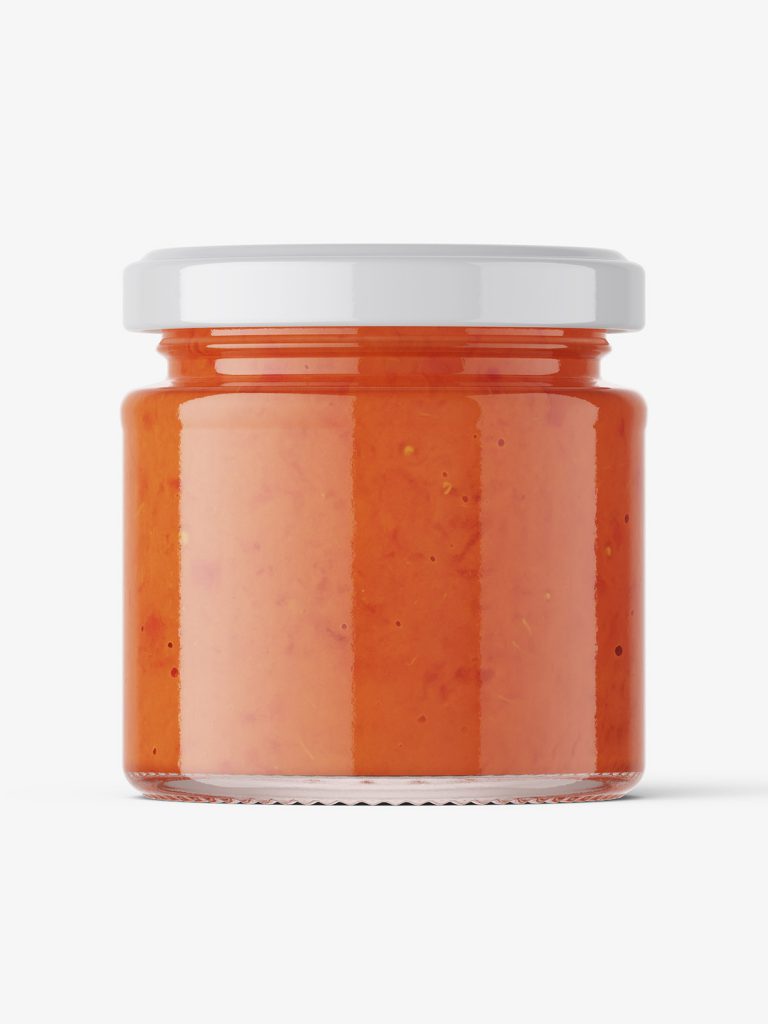 Food sauce jar mockup Smarty Mockups