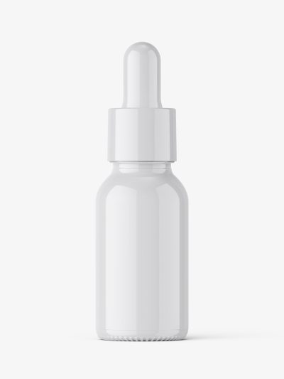 Glossy dropper bottle mockup