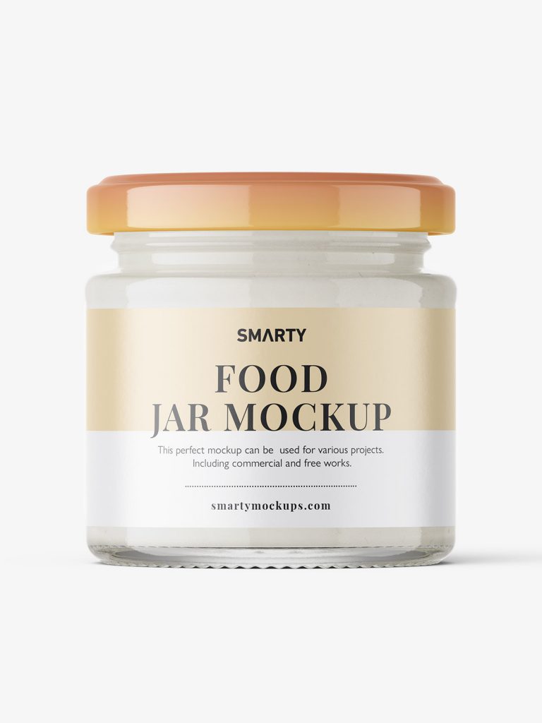 Mayonnaise jar mockup Smarty Mockups