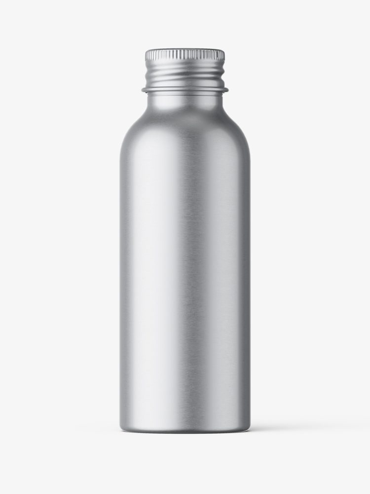 Aluminium bottle mockup