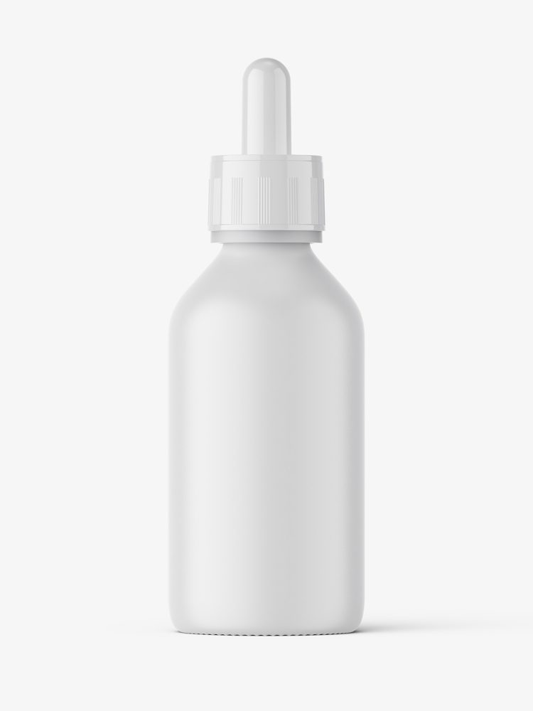 Elegant dropper bottle mockup / matt