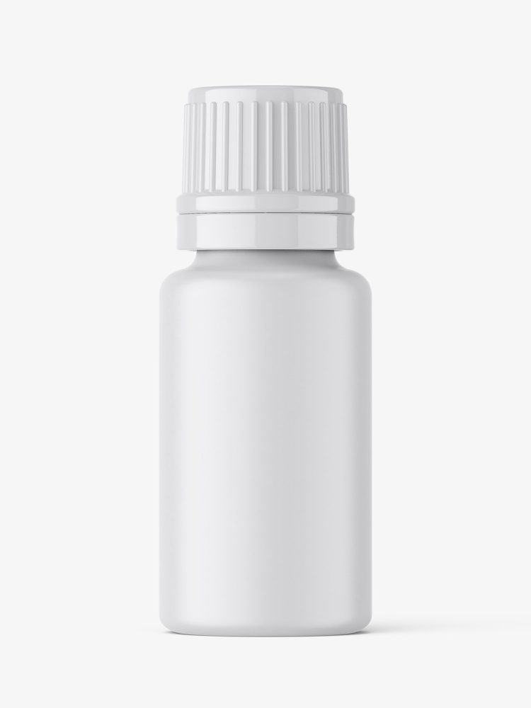 Matt essential oil bottle mockup