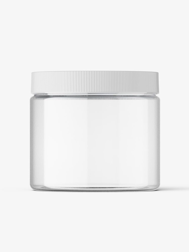 Jar with tampered lid mockup / clear