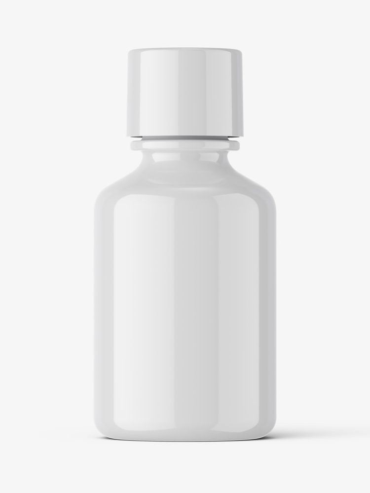 Small cosmetic bottle mockup / glossy