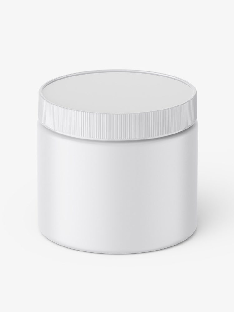 Jar with tampered lid mockup / matt / top view