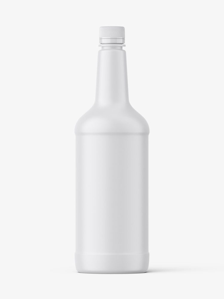 Matt plastic bottle mockup