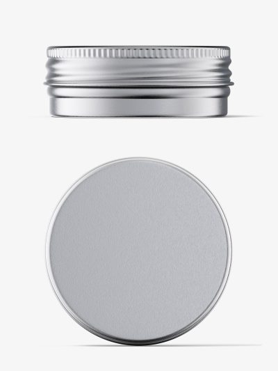 Small tin jar mockup