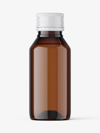 Pharmaceutical bottle mockup / amber