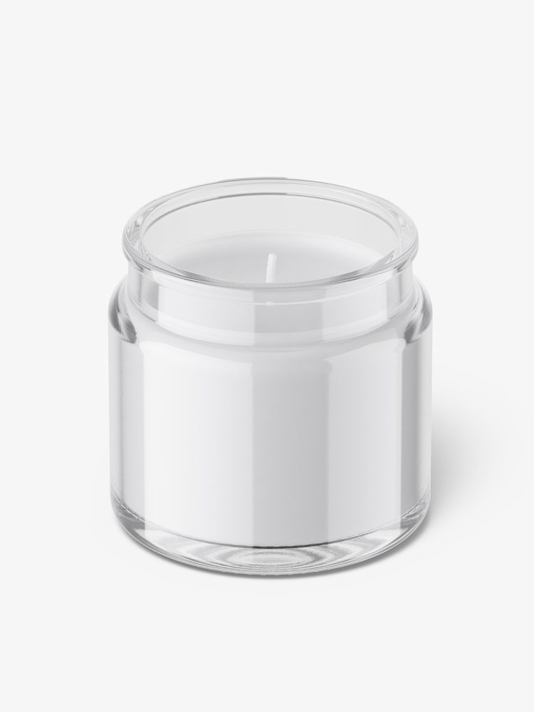 Clear candle mockup