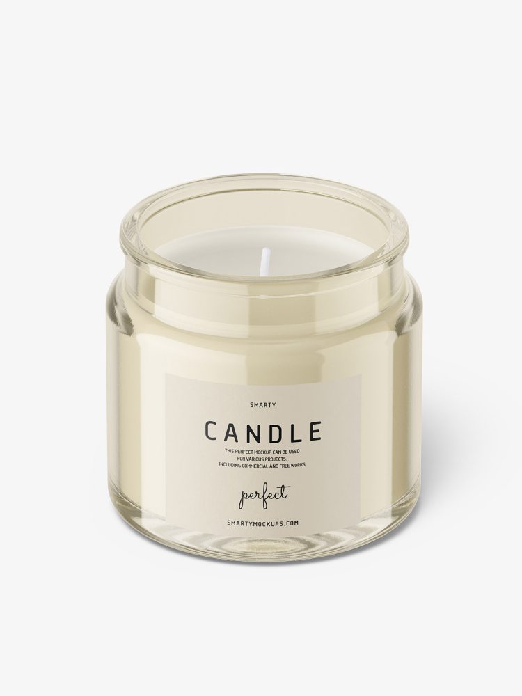 Clear candle mockup
