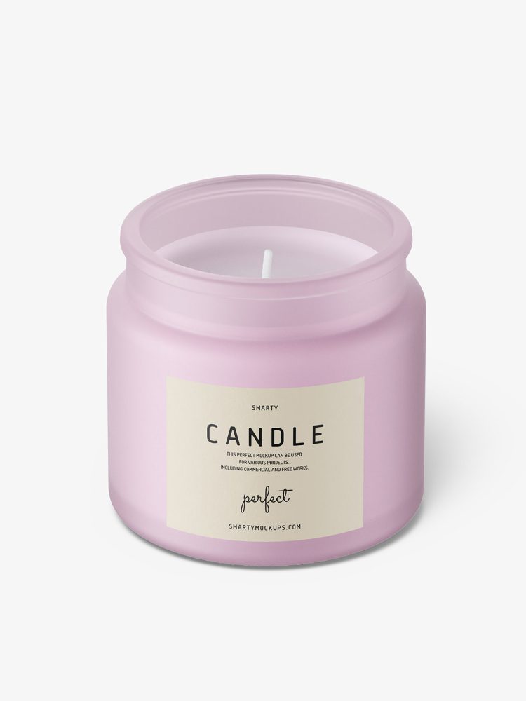 Frosted candle mockup