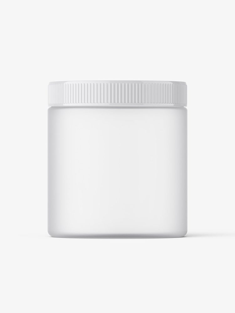 Jar with tampered lid mockup / frosted