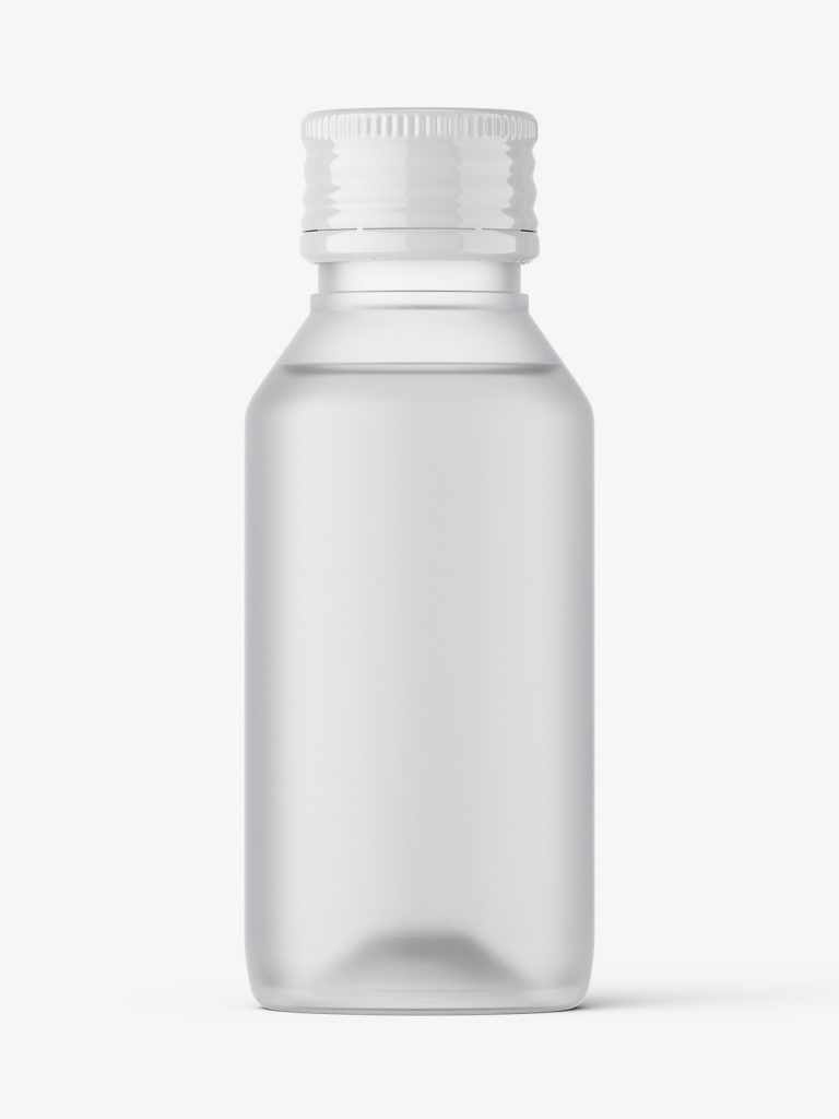 Pharmaceutical bottle mockup / frosted - Smarty Mockups