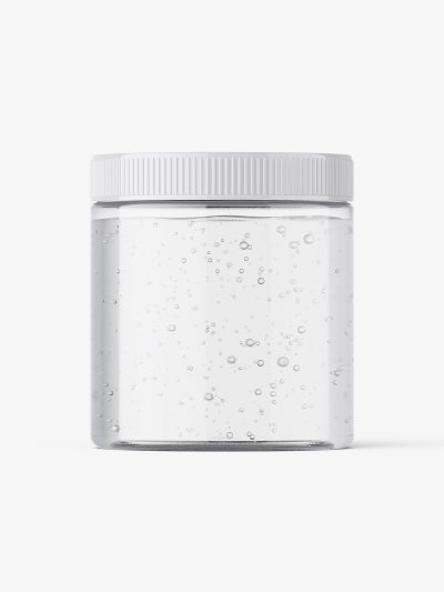 Jar with tampered lid mockup / gel
