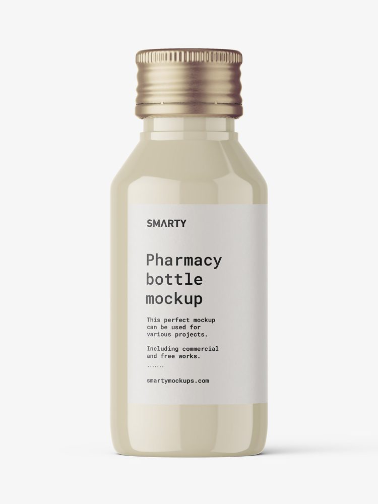 Pharmaceutical bottle mockup / glossy