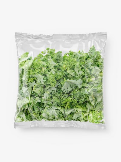 Kale salad in foil mockup