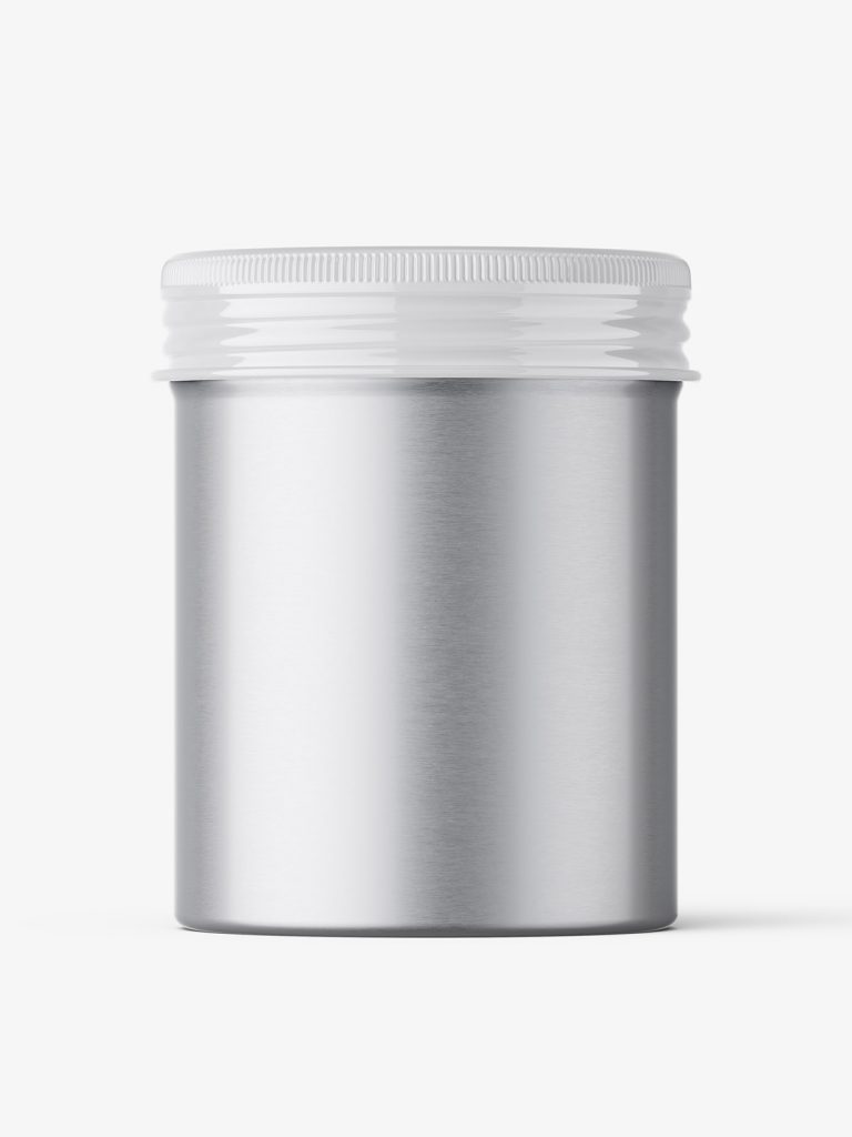 Metallic jar with screwcap mockup - Smarty Mockups