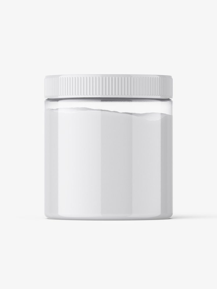 Jar with tampered lid mockup / powder