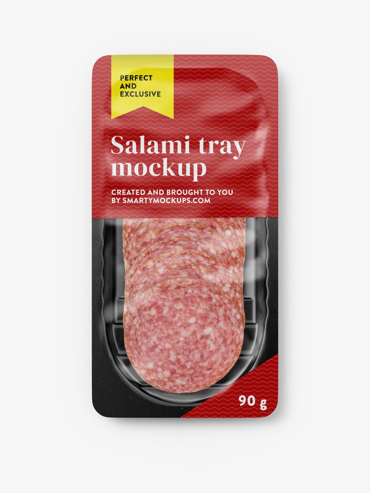 Small salami packaging mockup