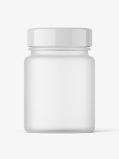 Small frosted jar mockup